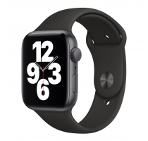 Apple Watch SE Aluminiumgehäuse space grau 40mm mit Sportarmband schwarz (GPS + Cellular)